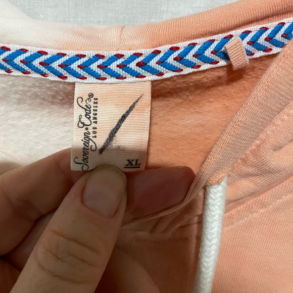 Two toned peach and white hoodie. Sovereign Code size XL - Picture 2 of 5